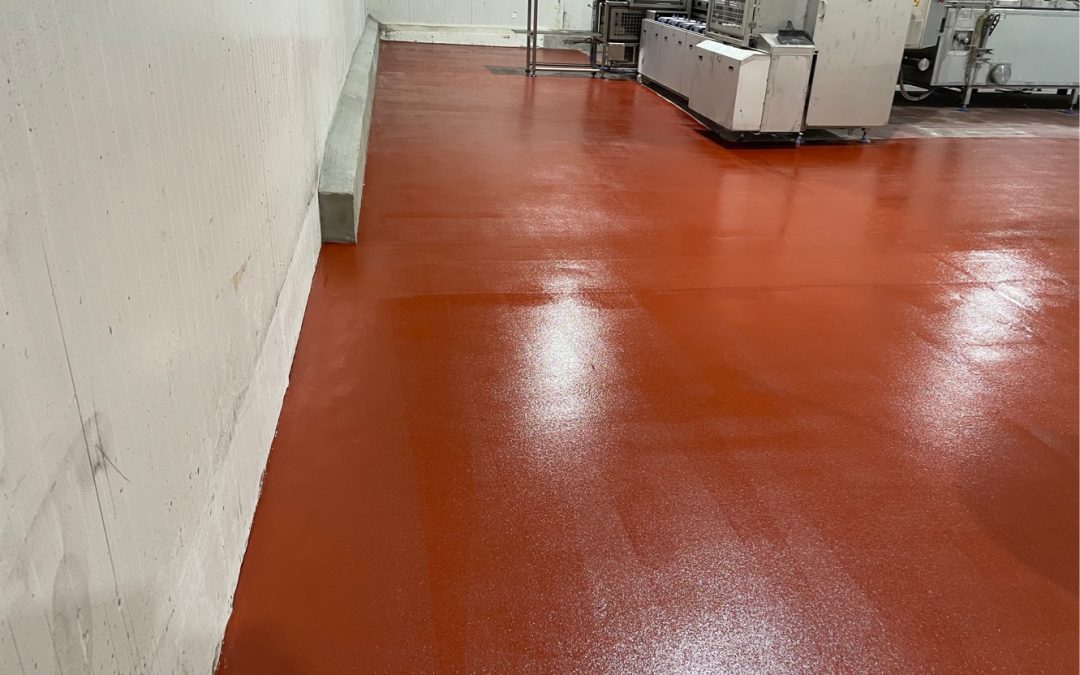 Urethane cement floor coating project with quartz broadcast by Everseal Coatings and FloorCoatingsCOntractor.com